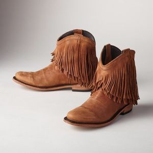 Liberty Black Santa Fe fringe booties
